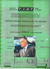 TORINO 1971  AZIONE STORICA A FIRMA GIANNI AGNELLI AUTENTICA ED UNICA  $