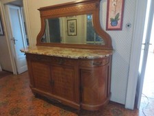 Buffet e controbuffet - 2 mobili sala - Credenza intarsiata primi '900