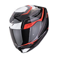 CASCO INTEGRALE SCORPION EXO 391 LEO NERO ROSSO TOURING STREET URBAN