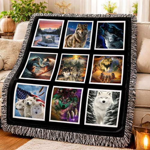 Coperta personalizzata lupo