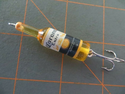 Esca pesca bottiglia birra - da,