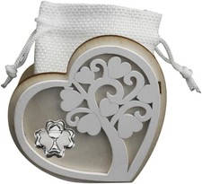 DLM-A680 Bomboniere 12 Utili Scatoline legno quadrifoglio portafortuna cresima