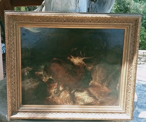 Antica pittura olio tela - olio,