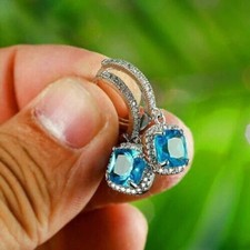 3Ct Cushion Cut Blue Topaz