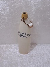 Antico F.Wälisch Tonnellata Ceramica Bottiglia Birra Chiusura a Clip Vintage Um
