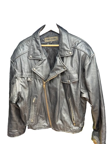 Giacca pelle moto vintage