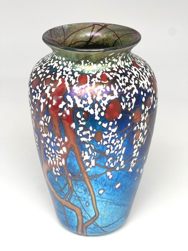 Vaso lucentezza blu con - lucentezza,