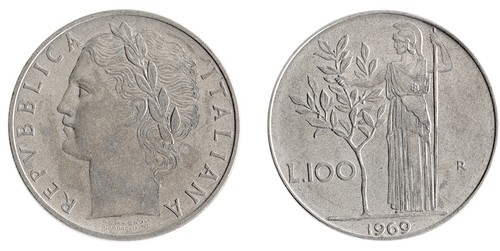 Italy 100 lire 1955 - italy, km