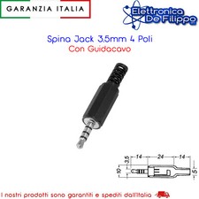 Spina Jack 3,5mm 4 Poli Con