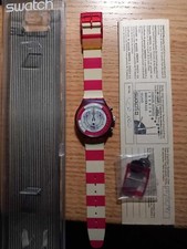 Swatch chrono vintage mod. Navy Berry SCR100 anno 1991 full set