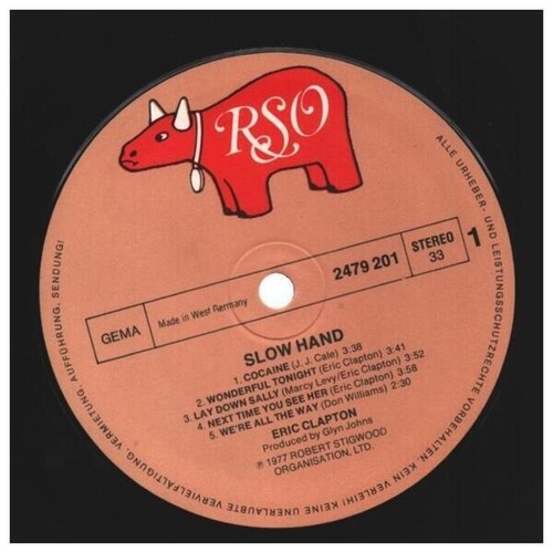 Eric clapton slowhand rso - clapton,