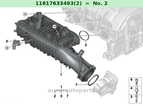 Kit 2x11617633493 guarnizione - kit,