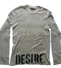 T Shirt Uomo Dkny Jeans Donna Karan New York Taglia Us M Manica Lunga Grigio