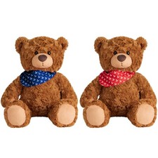 BRUBAKER Peluche Orso Orsetto 42 cm Marittimo - con Bandana Ancora Blu o Rosso