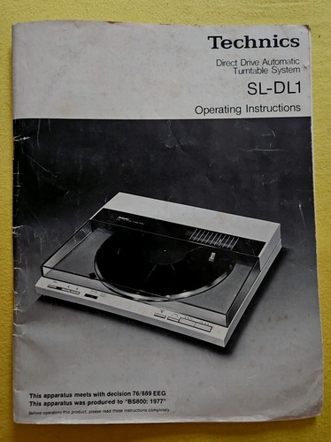 Technics dl1 istruzioni - sl-dl1,