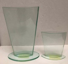 VASO FIORI IN VETRO DECOUPAGE DECORAZIONE ARREDO CASA CM 28X18X7 - CM 14X13X4