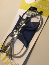Eyewear occhiali da lettura montatura plastica lenti in cristallo diottrie 2.0