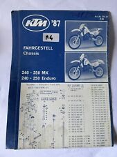 1987 KTM MX240 MX250 Enduro 240 250 Catalogo Ricambi Telaio  M4