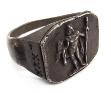 Anello Argento 200 d.C. Antico