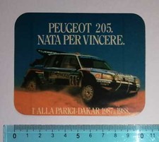 ADESIVO STICKER VINTAGE AUTOCOLLANT AUFKLEBER AUTO TUNING PEUGEOT PARIS DAKAR 87