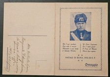 Cartolina Mussolini Natale Roma 1934 Propaganda "Nei Di Che La Patria" Viaggiata