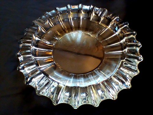 Vintage ashtray large clear - ,