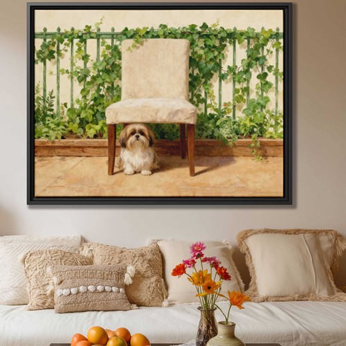 Quadro acquerello shih tzu - acquerello,