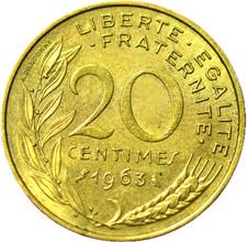 #1768 - RARE - 20 centimes