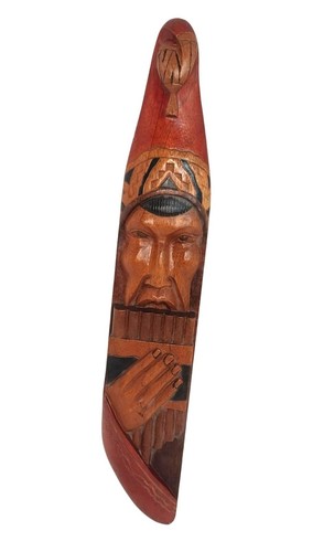 Maschera legno parete - in,