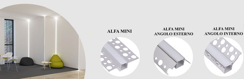 Profilo alluminio alfa mini - profilo,