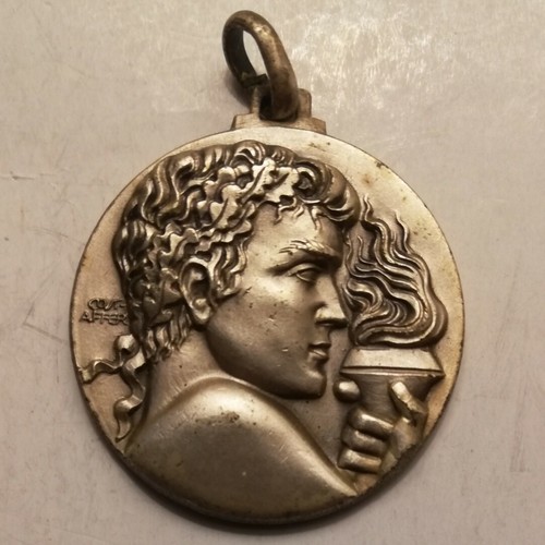 Medaglia tedoforo con fiaccola - medaglia,