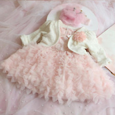 Vestito bambina rosa perline