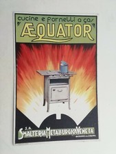 Cartolina Pubblicitaria Aequator Cucine fornelli Gas Bassano del Grappa Veneto 
