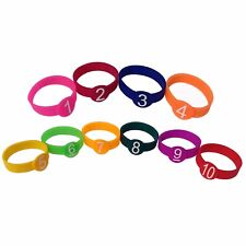 Confezione 10 Tappi Anello ID Identificazione Colorati Silicone per Bodypack Shure PGX1 SLX1