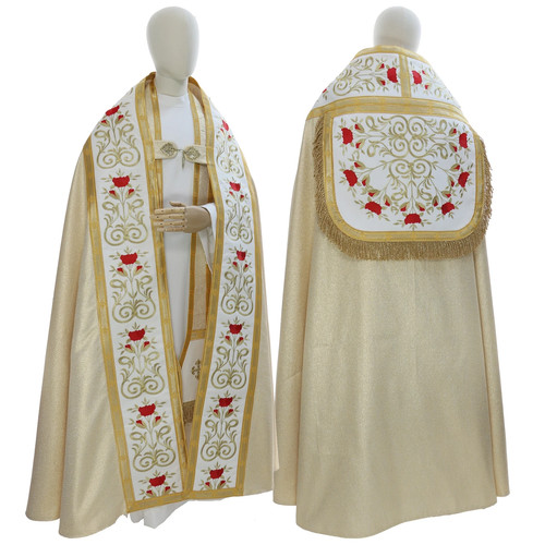 Piviale romano dorato crema - piviale,