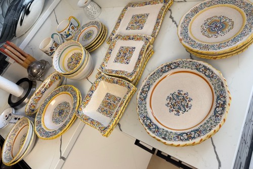 Italian hand painted dishes
