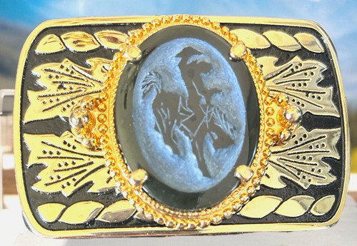 Fibbia cintura cammeo - , pietra