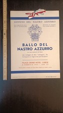 Cartellone cartoncino ballo nastro azzurro 1956 Varese Grand Hotel Palace - K23
