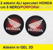 2 adesivi HONDA GEL 50.mm Resinati morbidi scritta stemma logo 3D per Auto Moto