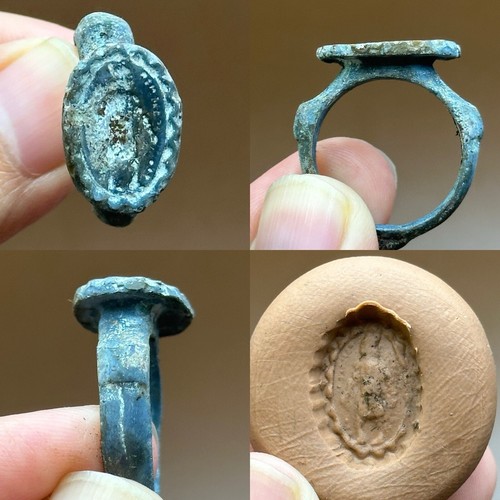 Anello bronzo molto - anello, antico