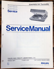 Philips AF 685 / 22AF685/44 Giradischi Manuale di servizio *Orig*