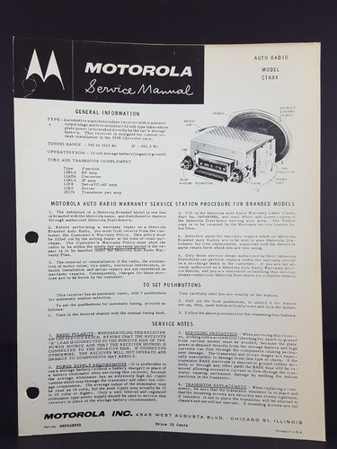 Motorola 1958 chevrolet - motorola,