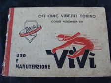 LIBRETTO USO MANUTENZIONE VIVI VIBERTI TORINO MOTORINO MOTOFURGONCINO OLD ITALY