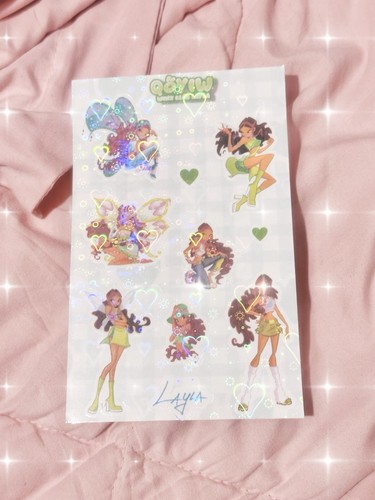 Adesivi winx club olografici - winx,