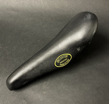 VINTAGE CINELLI UNICANITOR 65 LEATHER BLACK SADDLE OLD LOGO NOS CMT