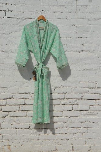 Abito lungo kimono stampa
