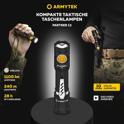 Torcia led edc armytek partner - torcia,