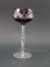 PREZIOSO ELEGANTE VINTAGE BICCHIERE CALICE CRISTALLO BOEMIA MOLATO