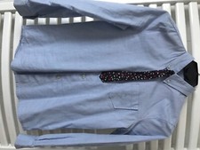 TRUSSARDI JUNIOR camicia bambino 10anni finta cravatta azzurra ottime condizioni