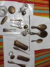 ANTICO SERVIZIO TOILETTE ARGENTO 800 SOLIDSILVER HAND ENGRAVED 1920'S TOILET SET